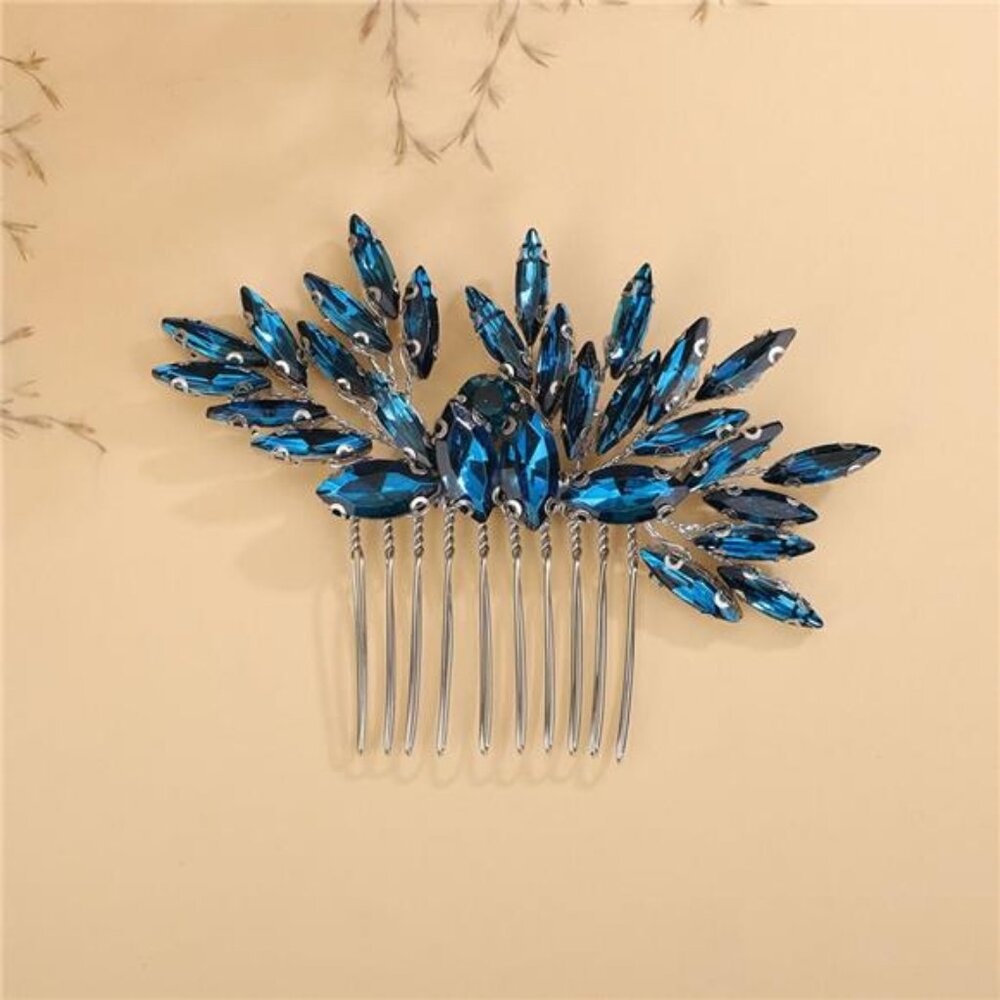 Women Dainty Simple Full Rhinestone Hair Comb Bride Wedding Hair Comb